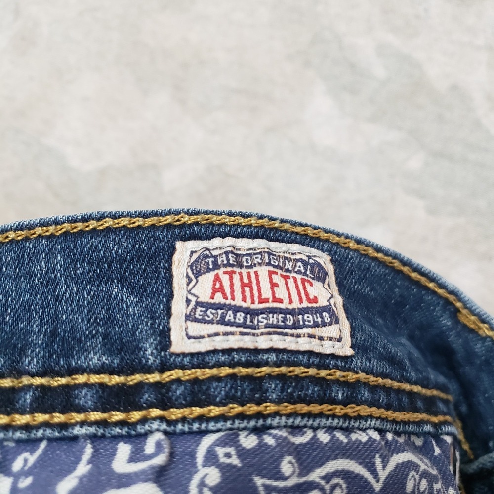 Devil Dog Jeans Mens 32x34 Blue Whiskered Denim Medium Wash Athletic Fit - Picture 6 of 11